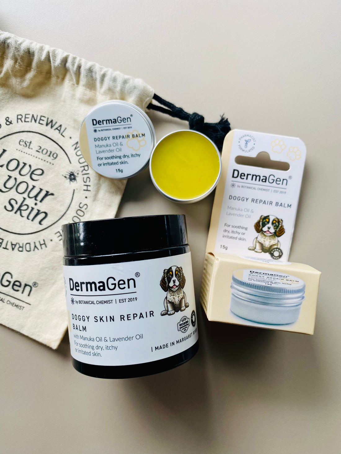 New! Doggy Repair Balm infused with Manuka Oil & Lavender Oil