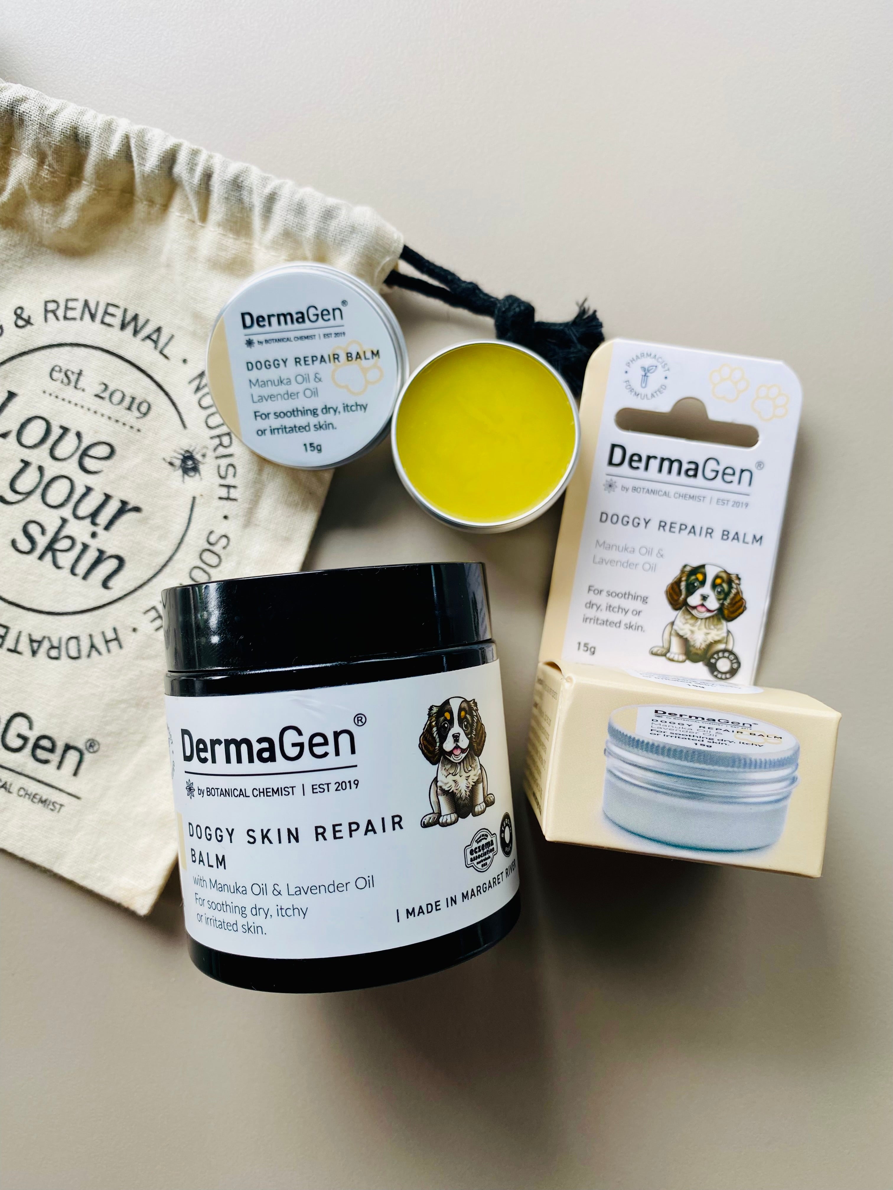 New! Doggy Repair Balm infused with Manuka Oil & Lavender Oil