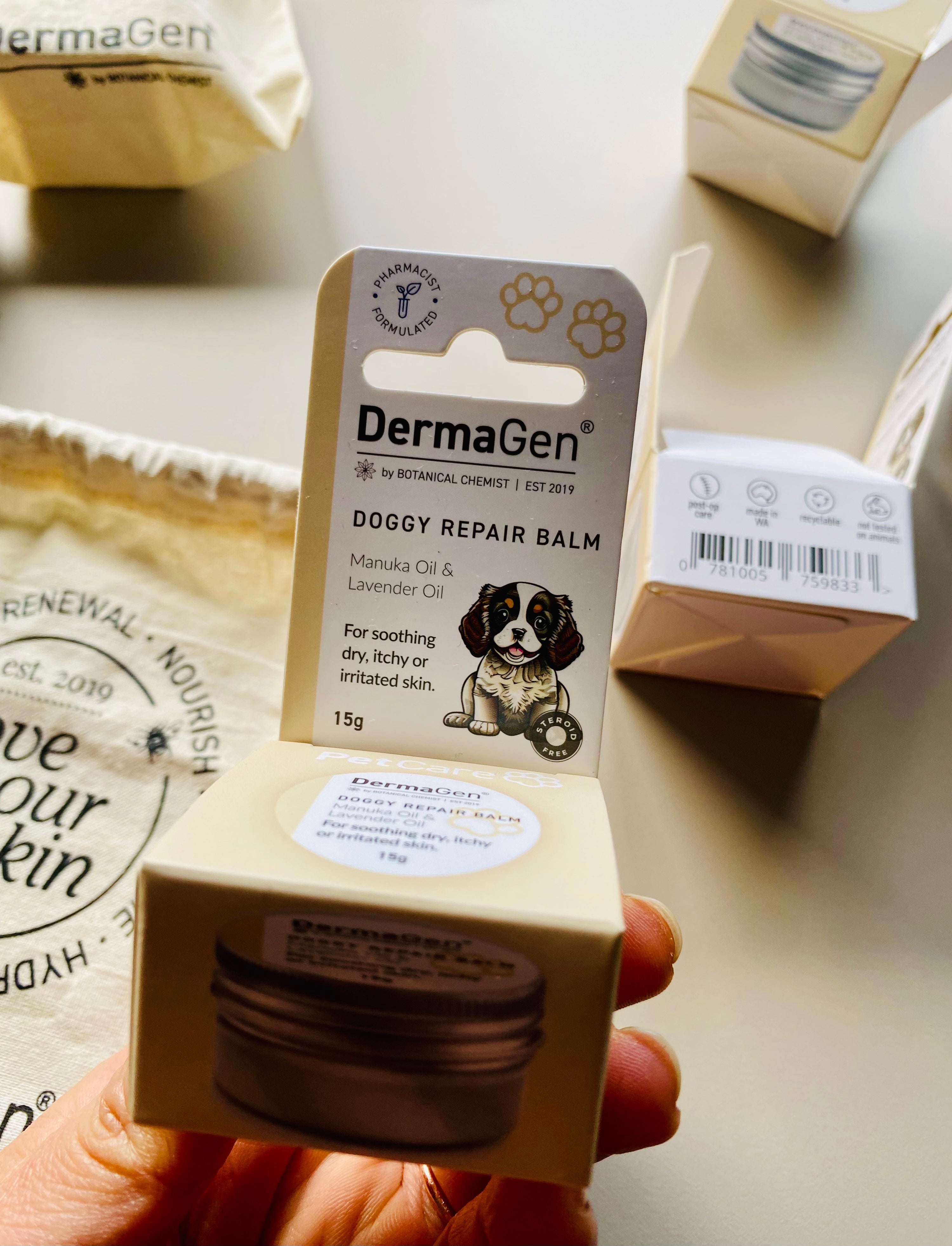 New! Doggy Repair Balm infused with Manuka Oil & Lavender Oil