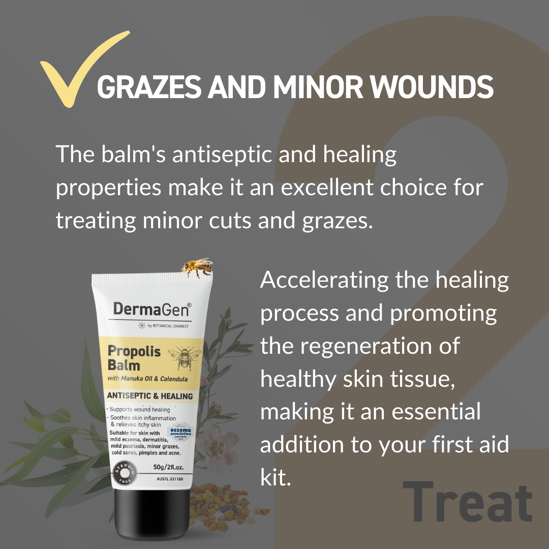 DermaGen Propolis Balm - with Antiseptic, Anti-inflammatory, and Antioxidant Properties