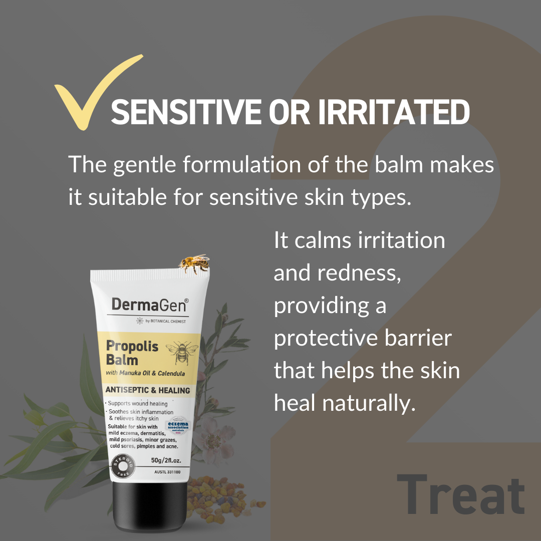 DermaGen Propolis Balm - with Antiseptic, Anti-inflammatory, and Antioxidant Properties