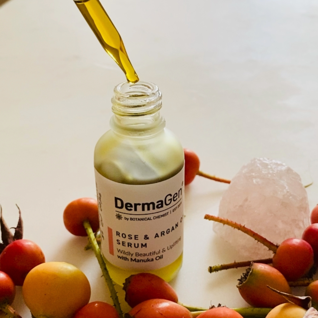 DermaGen Rose & Argan Oil Serum - Antiseptic & Inflammation Reduction