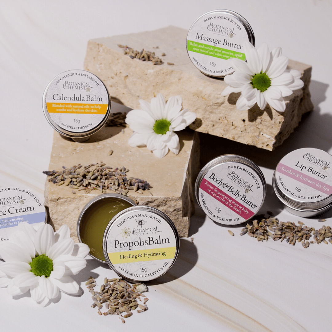 Botanical Chemist Balm Butter: Argan & Rosehip Lip butter 15g tins (NEW)