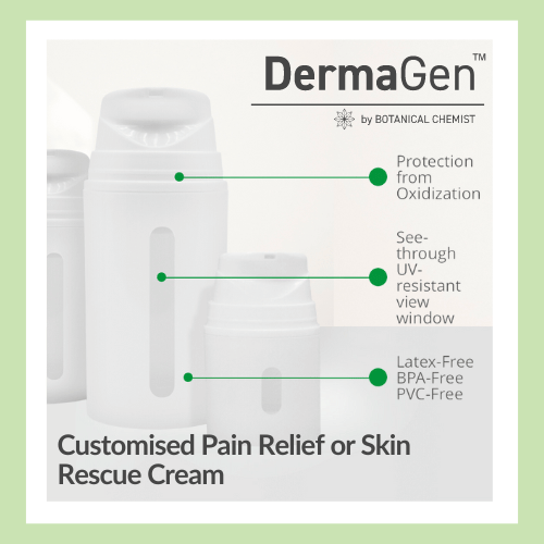 Crème personnalisée de soulagement de la douleur ou de sauvetage de la peau