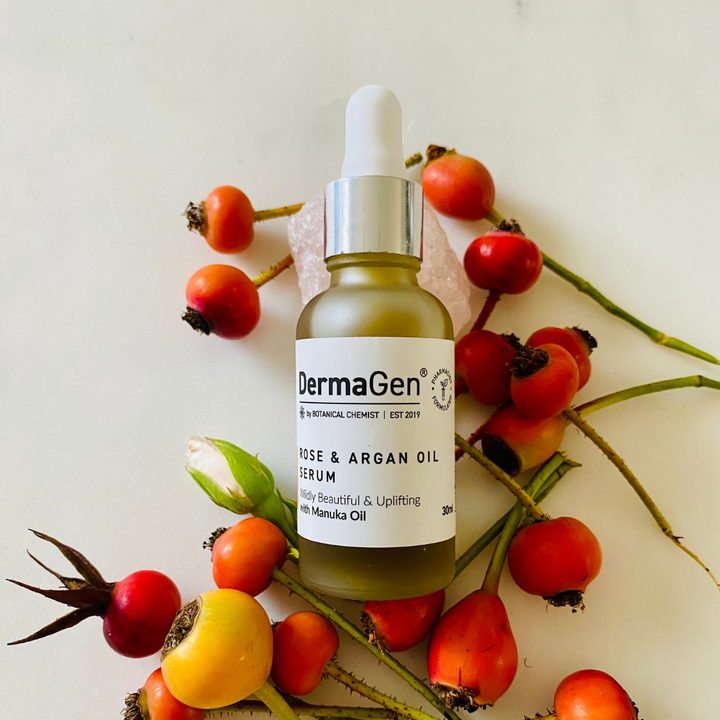 DermaGen Rose & Argan Oil Serum - Antiseptic & Inflammation Reduction
