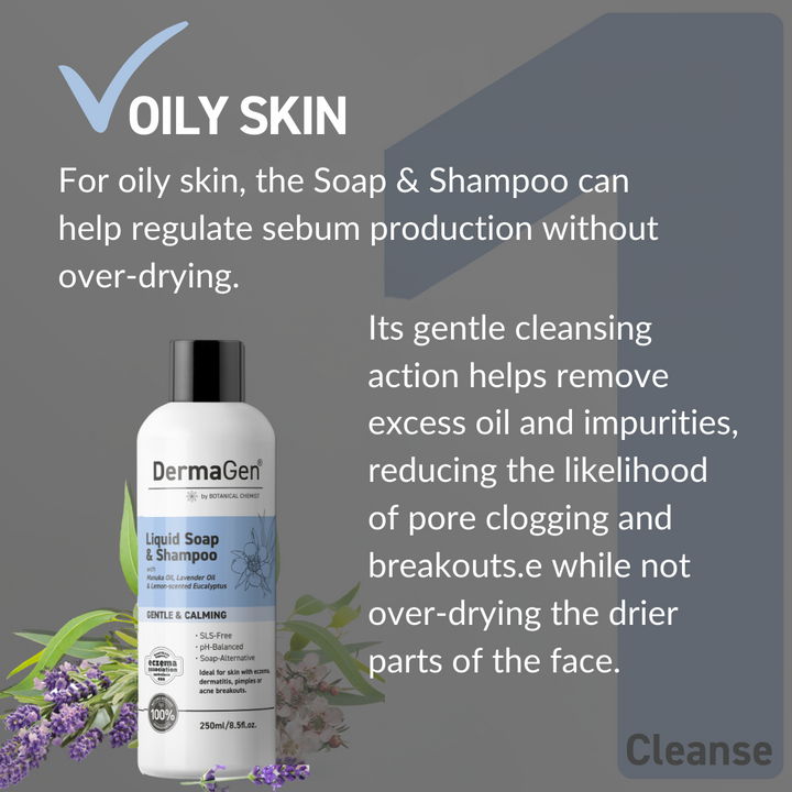 DermaGen Liquid Soap & Shampoo - Gentle Enough for the Whole Family
