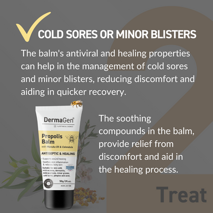 DermaGen Propolis Balm - with Antiseptic, Anti-inflammatory, and Antioxidant Properties