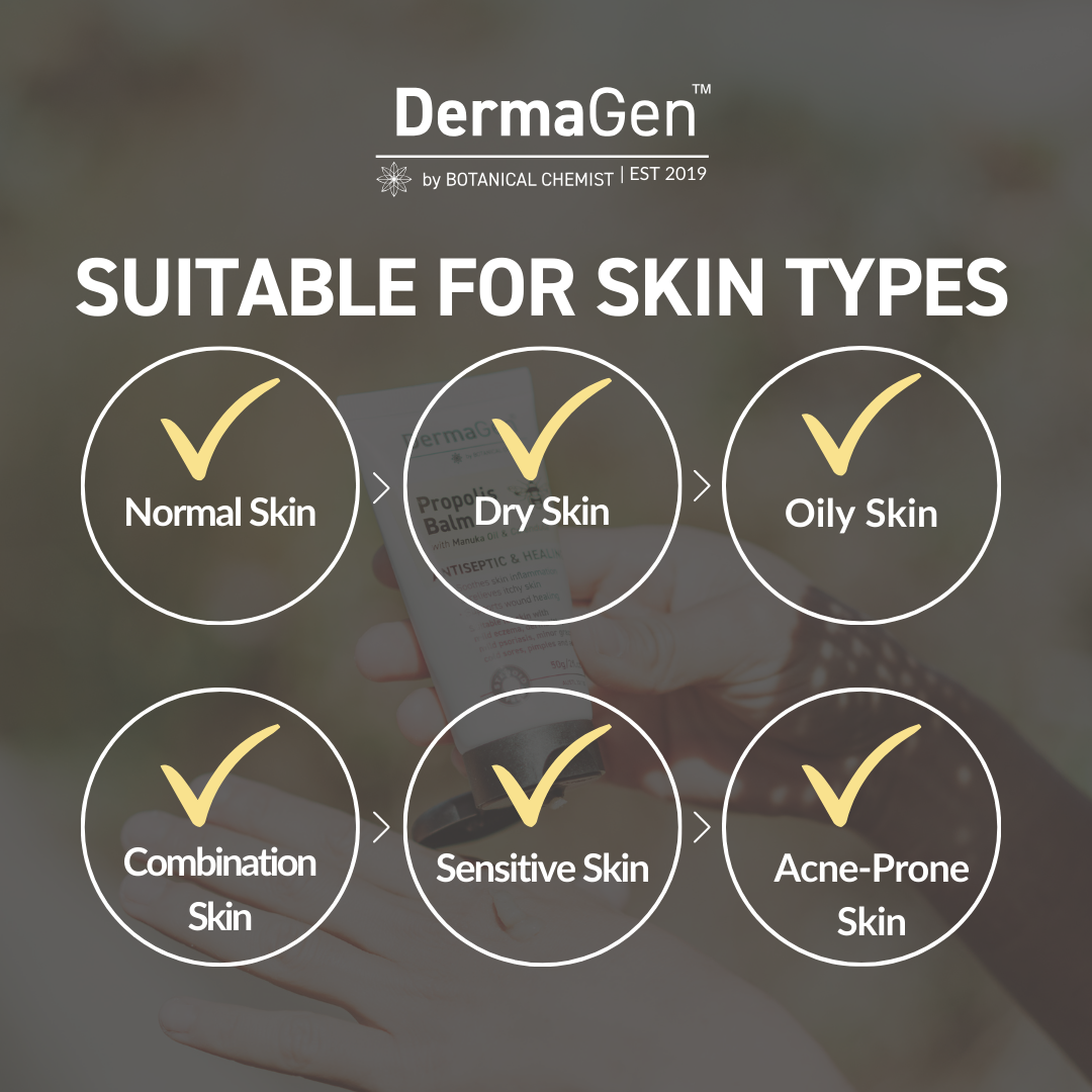 DermaGen Propolis Balm - with Antiseptic, Anti-inflammatory, and Antioxidant Properties