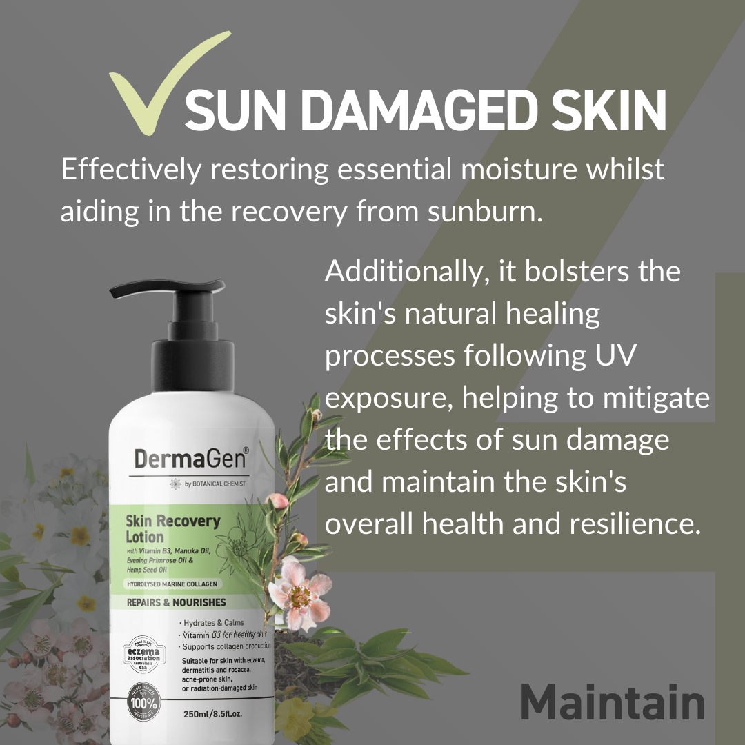 Repairs and rejuvenates sun-damaged skin, restoring moisture and aiding sunburn recovery. Supports the skin&