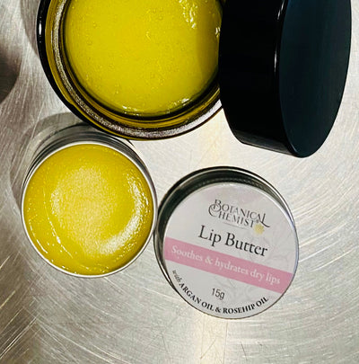 Botanical Chemist Balm New: Argan & Rosehip Lip butter 15g tins